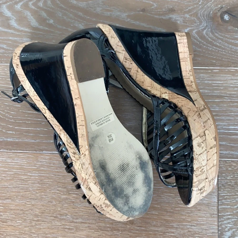 Jessica Simpson Patent Leather Wedge Sandal